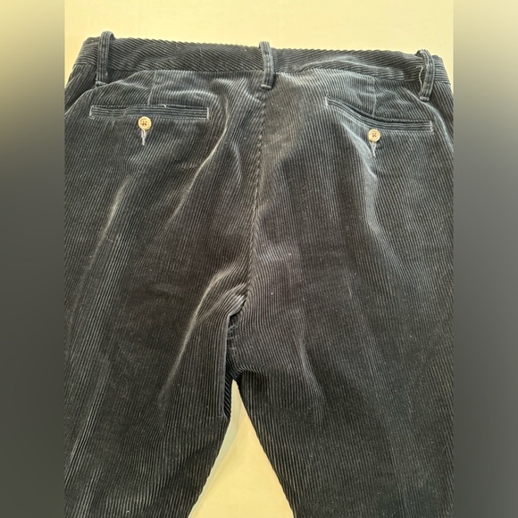 Ralph Lauren Sz12 Rugby Corduroy Pants Zipper Ankle Flat Front Women’s Navy Blue - Picture 8 of 12
